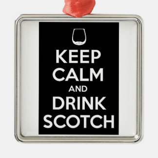 Keep Calm and Drink Scotch Metal Ornament