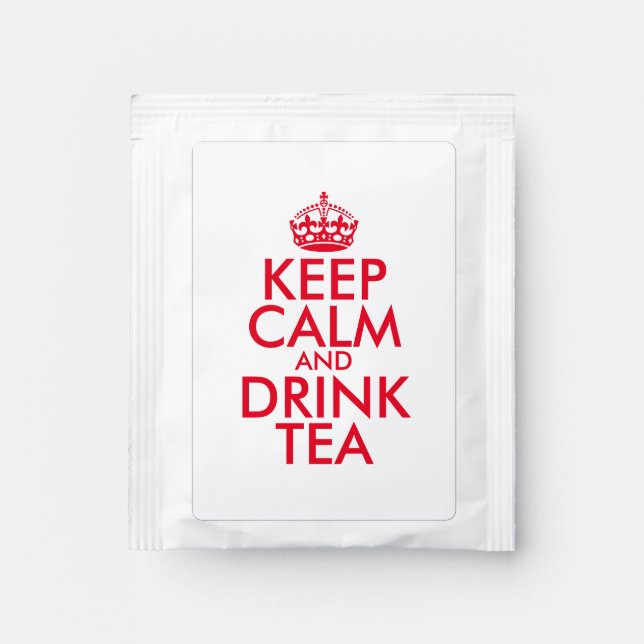 Keep calm and drink tea funny custom tea bag drink mix (Front)