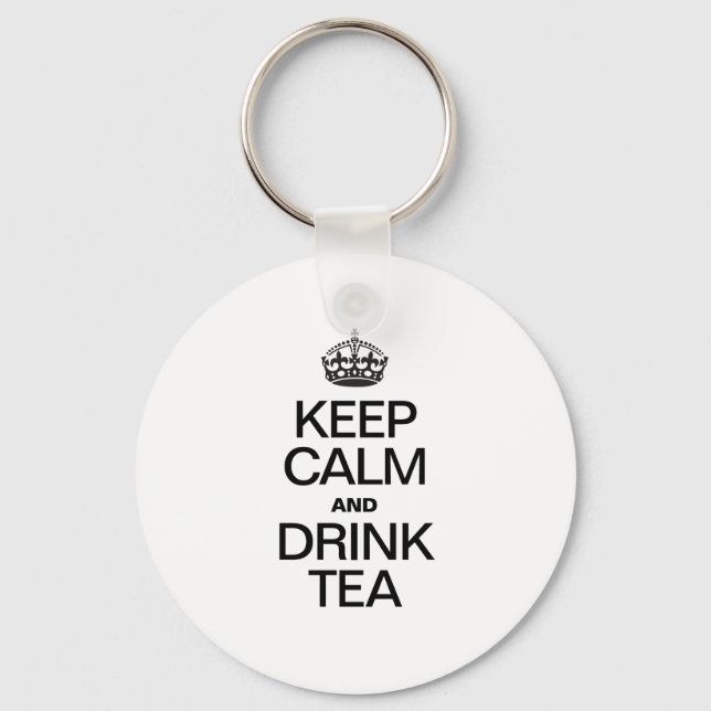 KEEP CALM AND DRINK TEA KEYCHAIN (Front)