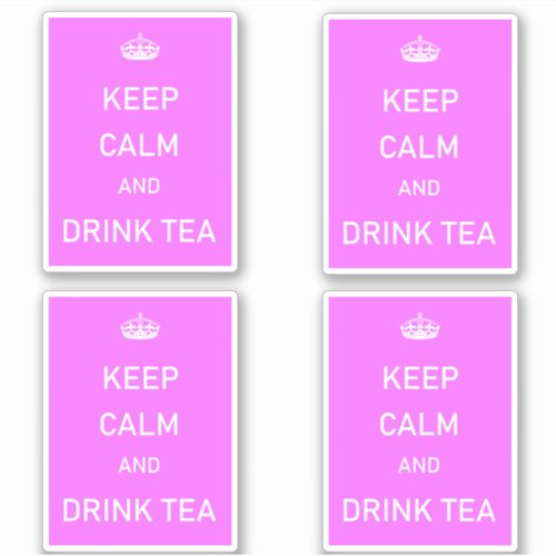 Keep Calm and Drink Tea Meme Sticker