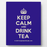 Keep Calm And Drink Tea Plaque at Zazzle