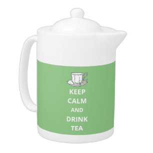 Keep Calm And Drink Tea Vintage Teacup Teapot