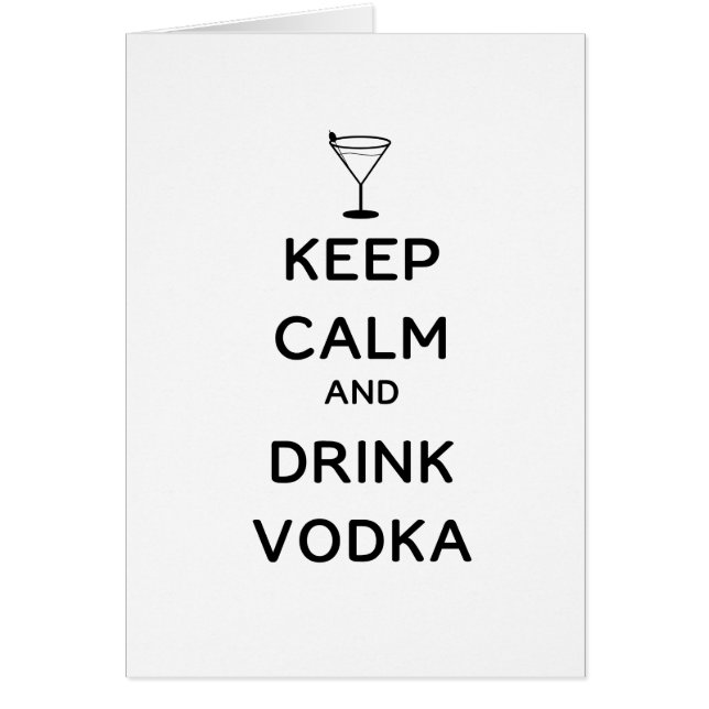 Keep Calm and Drink Vodka Cards (Front)