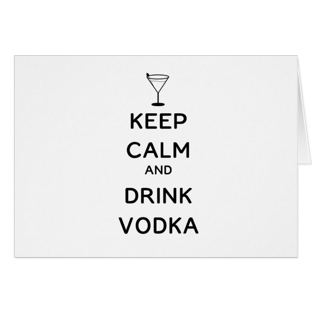 Keep Calm and Drink Vodka Cards (Front Horizontal)