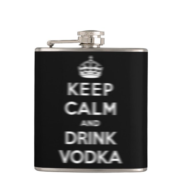 Keep calm and drink vodka flask (Front)