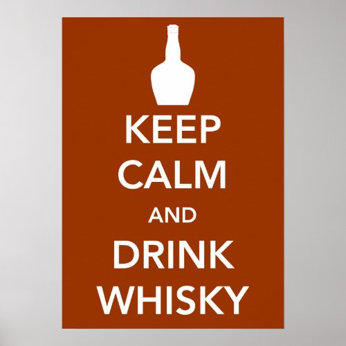 Keep Calm and Drink Whisky Poster