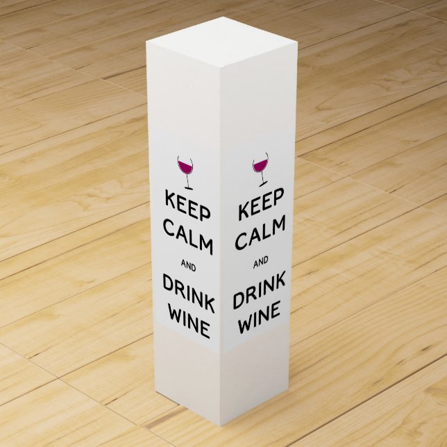 Keep Calm and Drink Wine Gift Box (Front)