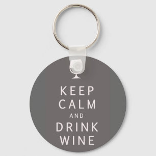Keep Calm and Drink Wine Keychain