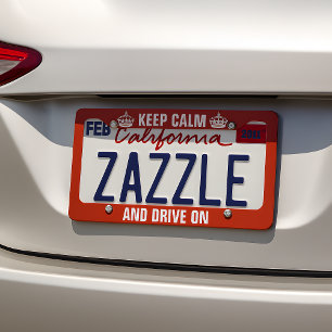 Keep Calm and Drive On License Plate Frame