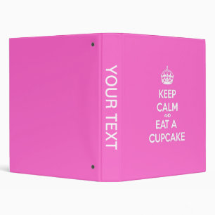 Keep Calm and Eat a Cupcake Binder