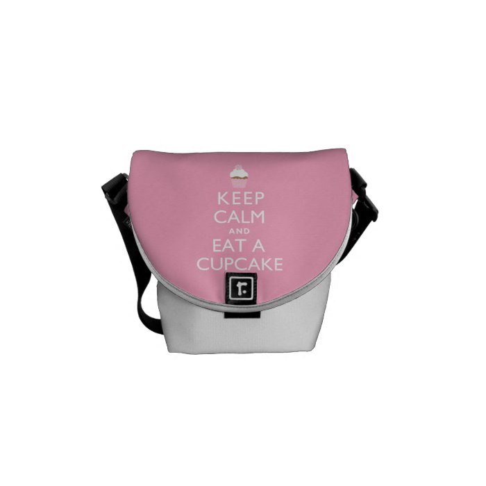 Keep Calm and Eat a Cupcake {pink} Messenger Bags