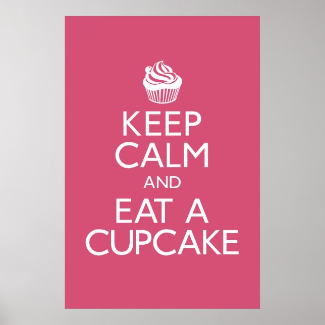 Keep Calm and Eat A Cupcake Poster (Front)