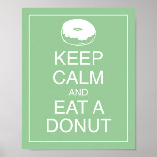 Keep Calm and Eat a Donut Art Poster Print