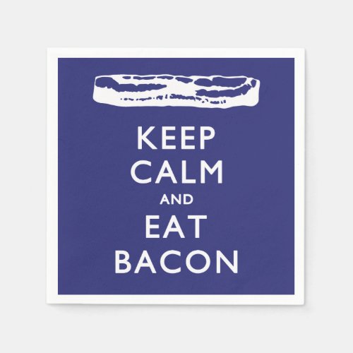 KEEP CALM AND EAT BACON PAPER NAPKINS