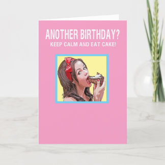 Keep calm and eat cake holiday card