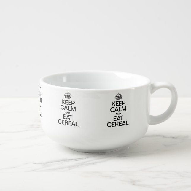 KEEP CALM AND EAT CEREAL SOUP MUG (Left)