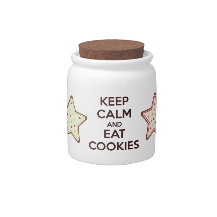 Keep Calm and Eat Cookies Mini Cookie Jar Candy Jars