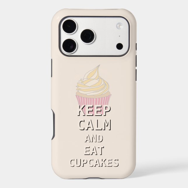 KEEP CALM AND Eat Cupcakes Case-Mate iPhone Case (Back)