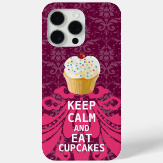KEEP CALM AND Eat Cupcakes-change plum any color iPhone 15 Pro Max Case