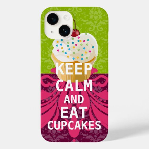 KEEP CALM AND Eat Cupcakes_change plum any color Case_Mate iPhone 14 Case