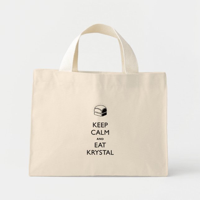 Keep Calm and Eat Krystal Mini Tote Bag (Front)