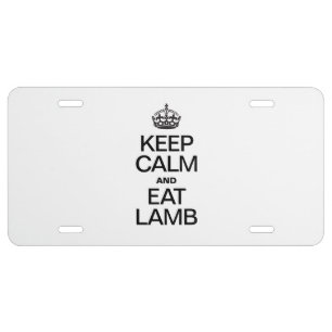 KEEP CALM AND EAT LAMB LICENSE PLATE