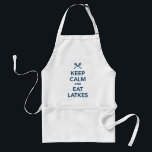 Keep Calm and Eat Latkes Adult Apron<br><div class="desc">A bit off-beat but perfect for Chanukah,  "Keep Calm and Eat Latkes" is a fun parody of the classic Keep Calm" posters.</div>
