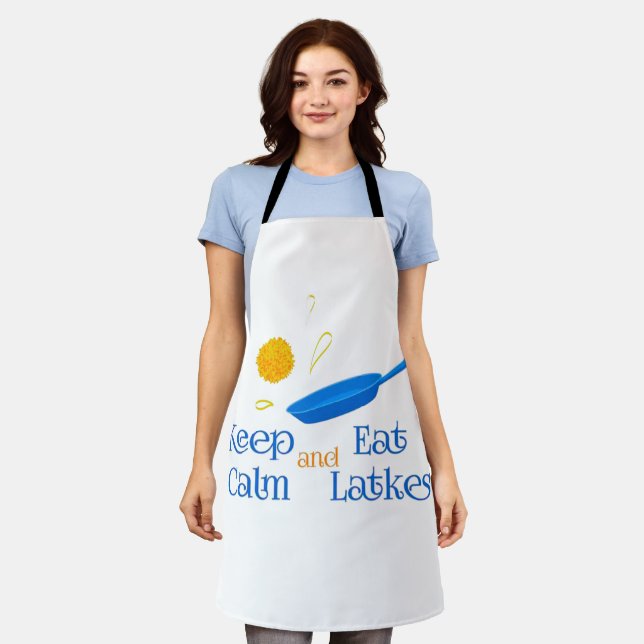 Keep Calm and Eat Latkes Apron (Worn)