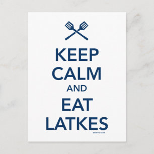 Keep Calm and Eat Latkes Postcard
