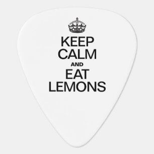 KEEP CALM AND EAT LEMONS GUITAR PICK