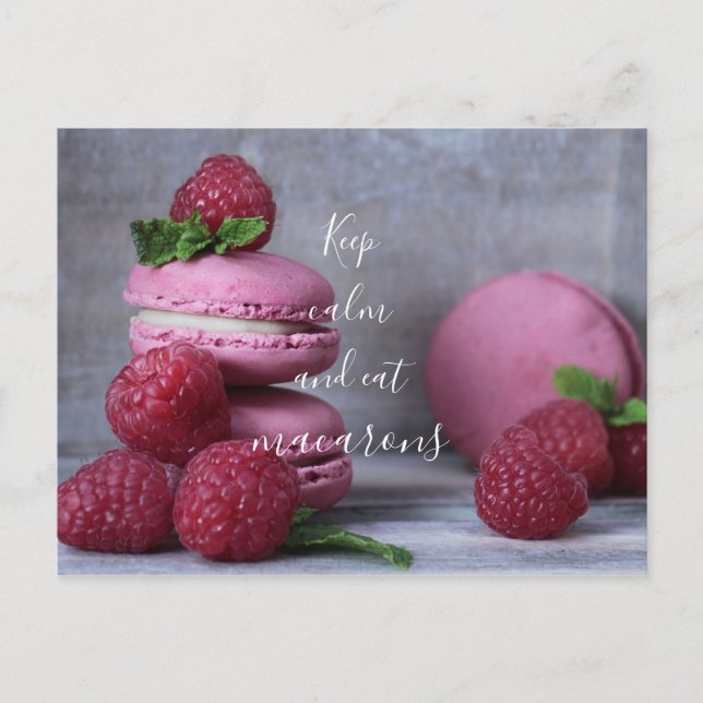 Keep Calm And Eat Macarons // Photo Postcard (Front)