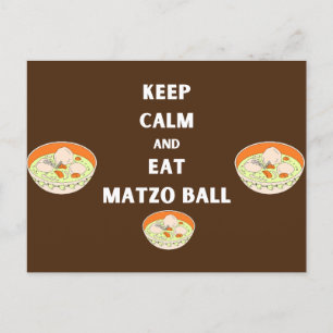 Keep Calm and eat Matzah Funny Passover Design Postcard