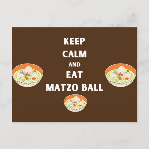 Keep Calm and eat Matzah Funny Passover Design Postcard