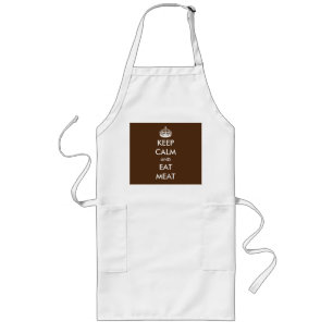 Keep calm and eat meat apron