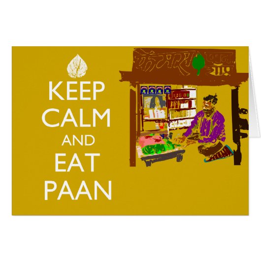 Keep Calm And Eat Paan Cards (Front Horizontal)