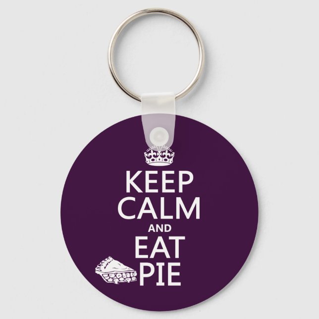 Keep Calm and Eat Pie Keychain (Front)
