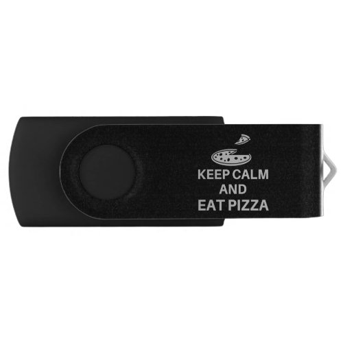 Keep Calm And Eat Pizza Flash Drive