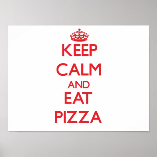 Keep calm and eat Pizza Poster