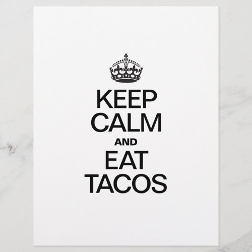 KEEP CALM AND EAT TACOS FLYER