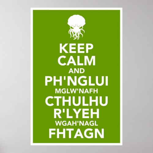 Keep Calm and Fhtagn Poster