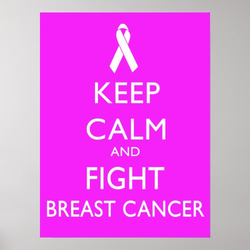 Keep calm and Fight Breast Cancer Poster