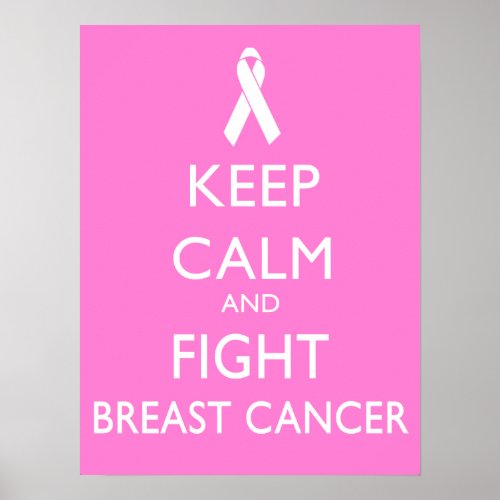 Keep calm and Fight Breast Cancer Poster