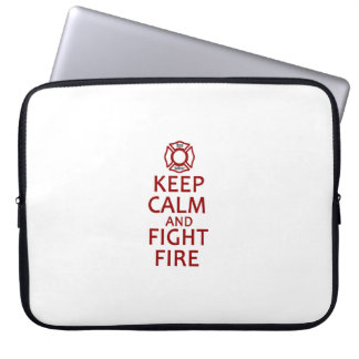 Keep Calm and Fight Fire Laptop Sleeve
