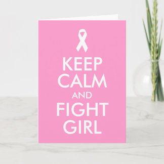 Keep Calm and Fight Girl Card