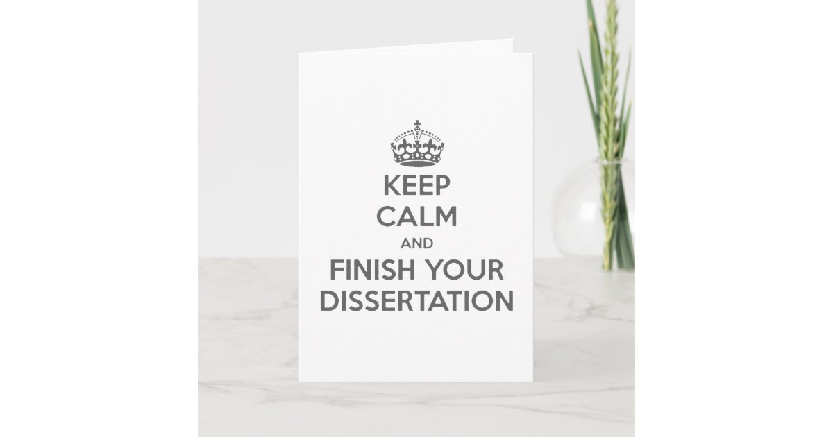 finished dissertation card