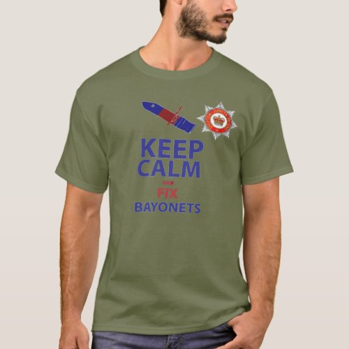 Keep Calm And Fix Bayonets Blue Red Blue T_Shirt