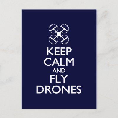 Keep Calm and Fly Drones Postcard