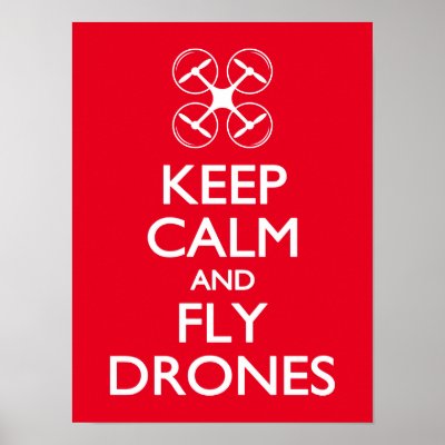 Keep Calm and Fly Drones Poster