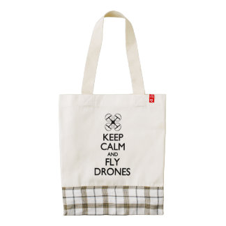 Keep Calm and Fly Drones Zazzle HEART Tote Bag