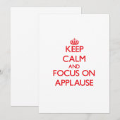 Keep calm and focus on APPLAUSE (Front/Back)